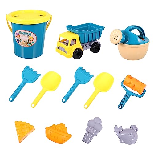 Yardwe 13Stücke Sandspielzeug Für Teiliges Strandspielzeug Mit Eimer Und Transportwagen Sommer Für Jungen Und Fördert Kreativität Und Praktische Fähigkeiten von Yardwe