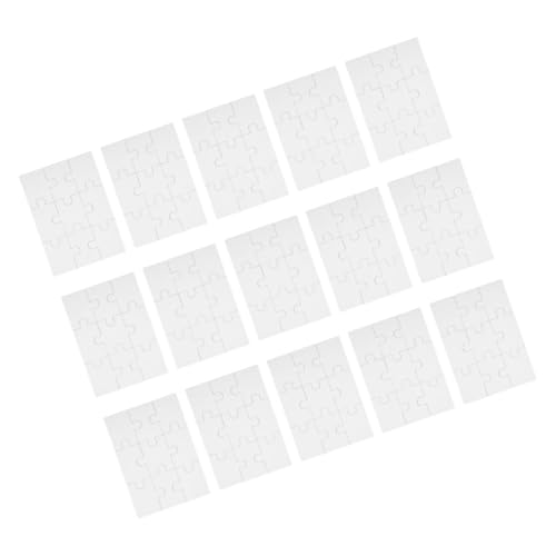 Yardwe 15 Blätter Malpuzzle Blanko Puzzles Zeichenpuzzle Rohlinge DIY Leerpuzzles DIY Bastelbedarf Zeichenpuzzle Basteln Zeichenpuzzle Rohlinge Weißes Papier von Yardwe