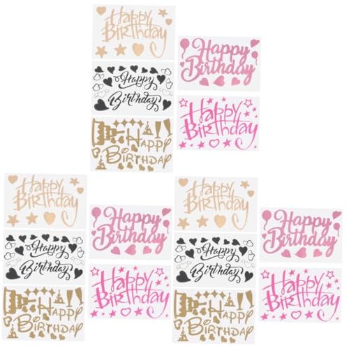 Yardwe 15 Stck. Teiliges Set Geburtstagsaufkleber Dekoration für Ballons und Wände Bunte Sticker für Partys und Festliche Anlässe für Besondere Feierlichkeiten Yardwe 15 Stck. Teiliges Set Geburtstagsaufkleber Dekoration für Ballons und Wände Bunte Sticker für Partys und Festliche Anlässe für Besondere Feierlichkeiten von Yardwe