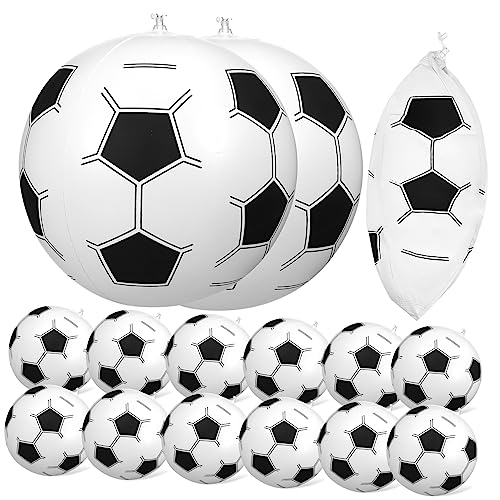 Yardwe 15 Stück Aufblasbarer Wasserball Aufblasbarer Pool-fußball Schwimmbad Sommer Wasserspielzeug Strand-billardball Aufblasbare Fußballkugel Fußball Strandball Größe Federnd PVC von Yardwe
