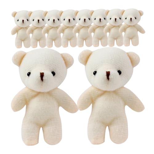 Yardwe 15 Stück Bären Ornament Spielzeugbären Für Cartoons Ausgestopfte Plüschpuppen Winzige Schlüsselanhänger Rucksack Bärenanhänger Mini Bärenfiguren Bärenspielzeug von Yardwe