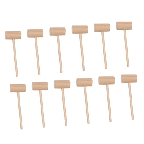 Yardwe 15 Stück Kleiner Hammer Mini Krabbenspielzeug zehn Hämmer DIY-Werkzeuge Zubehör Hummer Krabbenhämmer Meeresfrüchtewerkzeug Kuchenhämmer Werkzeuge zum Essen von Krabben hölzern von Yardwe