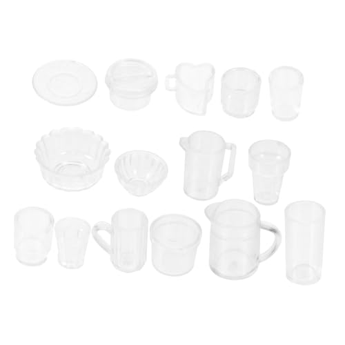 Yardwe 15 Stück Mini-küchenutensilien Dollhouse Mini -Gerichte Mini-geschirrmodell Mini-küchenzubehör Winziges Tafeldekor Mini-küchenmodellspielzeug Transparent Plastik Yardwe 15 Stück Mini-küchenutensilien Dollhouse Mini -Gerichte Mini-geschirrmodell Mini-küchenzubehör Winziges Tafeldekor Mini-küchenmodellspielzeug Transparent Plastik von Yardwe