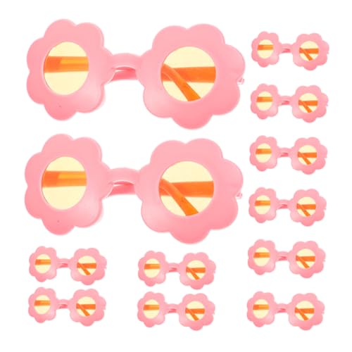 Yardwe 15 Stück Spielzeugbrille für gläser sonnenbrille Babybrille Blumenmädchen Brille Puppenzubehör Plastik Rosa von Yardwe