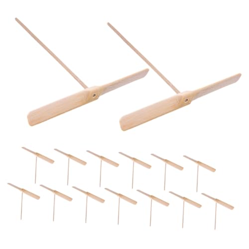 Yardwe 15 Stück Teiliges Holz Drachenfliegen Handbetriebener Propeller aus Dickem Holz Sicher und Langlebig Fördert Koordination und Outdoor Spielspaß für Kompakt und Leicht für Unterwegs von Yardwe