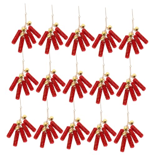Yardwe 15 Stück Teiliges Miniatur Neujahrs Dollhouse Ornament Weiche Anhänger für DIY Basteln Chinesische Frühlingsfest Deko Kreative Miniaturhausschmuck Festliche und Wohnaccessoires von Yardwe