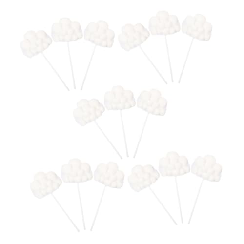 Yardwe 15 Stück Teiliges Wolken Förmige Cupcake Toppers Weiße Tortendeko Leichte Geburtstags und Hochzeitstorte Dekoration für Festliche Kuchenverzierung von Yardwe