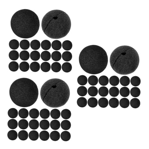 Yardwe 150 Stck Teiliges Schwarze Clown Nasen aus Schwamm Langlebig und Elastisch für Erwachsene Lustiges Kostümzubehör für Halloween Weihnachten Karneval und Partyspaß von Yardwe