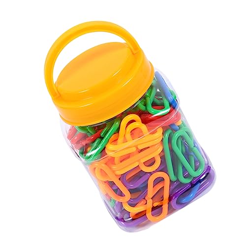 Yardwe 150 Stück Farbige C Clips Haken Kettenglieder Teiliges Lernspielzeug für Ab Jahren Kreatives Formen und Farben Interaktives DIY für Eltern von Yardwe