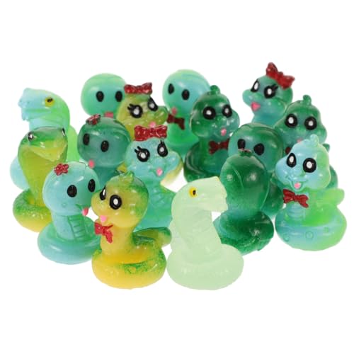 Yardwe 16 Stück Leuchtende Schlangen Ornamente Mini Schlangenmodell Schlangenstatue Party Aquarium Dekoration Figuren Miniaturstatuen Miniatur Schlangen Miniatur Aus von Yardwe