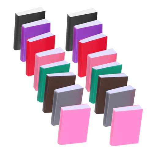 Yardwe 16 Stück Maßstab Mini Bücher Puppenhaus Zubehör für DIY Szene Dekoration Bjd Fotografie Requisiten in Schwarz von Yardwe