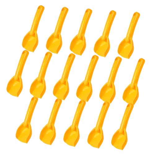 Yardwe 16 Stück Teiliges Strandspielzeug Schaufeln Mini Kunststoff Sandbagger für Sandkasten Garten Schnee Outdoor für Kleinkinder Orange von Yardwe