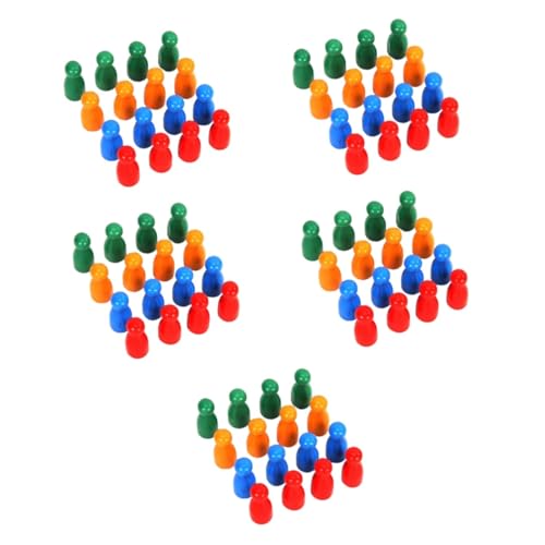 Yardwe 160 Stck Teiliges Brettspiel Figuren Stabile Spielfiguren für Bunte Spielfiguren in Rot Blau Grün Gelb Logisches Denkspiel Zubehör für Schach Dame Flugschach von Yardwe