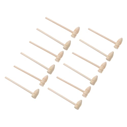 Yardwe 16Stücke Teiliges Holzhammer Naturholz Klopfhämmer Für Kleine Kuchenhäufe Hölzerne Hämmer Für Jungen von Yardwe