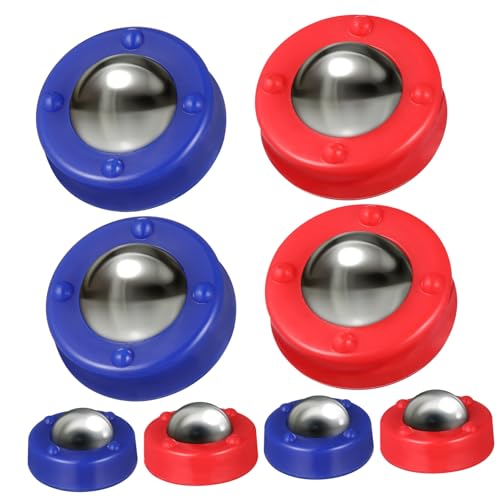 Yardwe 16Stücke Teiliges Tischspielset Shuffleboard Mit Blauen Und Roten Schiebe Pucks Für Interaktive Partys Und Familienaktivitäten von Yardwe