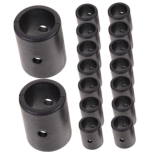 Yardwe 16st Tischring Fußballspiele Tischfußballball Schwimmbad Tischfußballspiel Tischfußball Fußballtisch Schraubkappen Gewindeschutz Kickerlager Kickerstangenenden Polkappen PVC Black von Yardwe