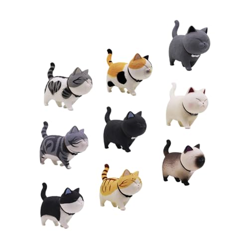 Yardwe 18 Stck. Teiliges Mini Katzen Hochwertigem Kunststoff Langlebige Micro Landschaftsfiguren Niedliche Cake Topper und Garten Ornamente für Geburtstag Weihnachten und von Yardwe