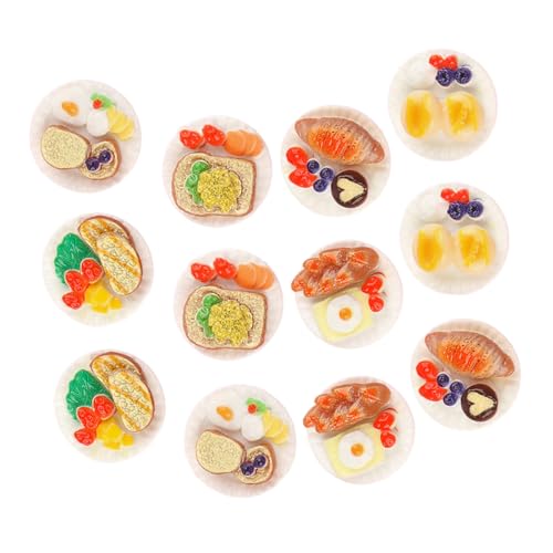 Yardwe 18 Stück Simuliertes Lebensmittelspielzeug Mini-basteldekore Mini-hausverzierung Mini -hausdekorationen Dekorative Minitorte Mini Spiel Essen Mini-Essen Mini-Snack Harz von Yardwe