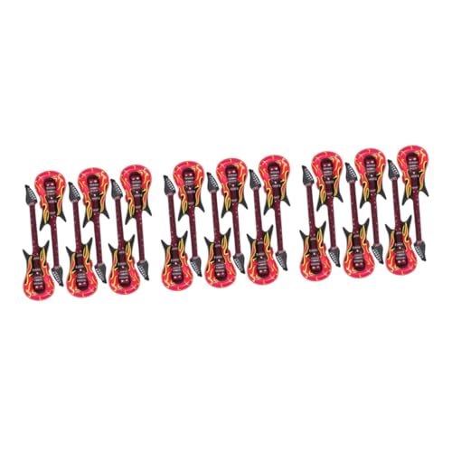 Yardwe 18 Stück Teiliges Aufblasbares Gitarren aus PVC Lustige Luftgitarren für Kinderparty Wiederverwendbares Musikinstrument Leichte Tragbare Party Deko für Bühnenauftritte und von Yardwe