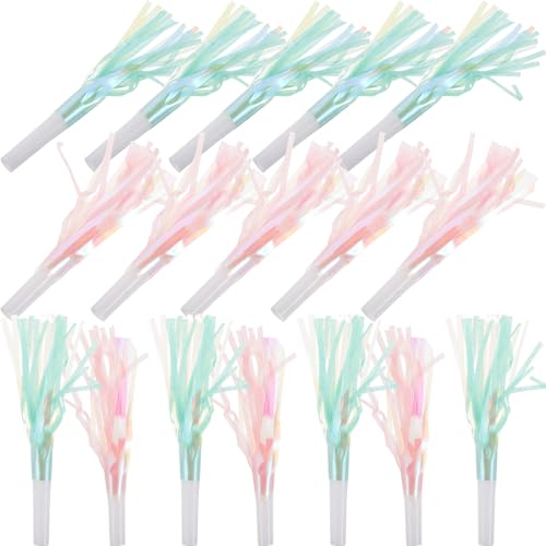 Yardwe 18-teilige Party-Gebläse: Bunte metallische Fransen-Gebläse mit Luftschlangen – Krachmacher für Geburtstag, Abschlussfeier, Silvester Yardwe 18-teilige Party-Gebläse: Bunte metallische Fransen-Gebläse mit Luftschlangen – Krachmacher für Geburtstag, Abschlussfeier, Silvester von Yardwe