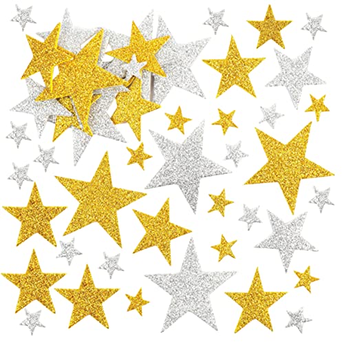 Yardwe 180Stücke Glitzernde Sternaufkleber für Aufkleber für Bastelprojekte Partydekorationen Weihnachtsdeko Schulbelohnungen und Kreative DIY Yardwe 180Stücke Glitzernde Sternaufkleber für Aufkleber für Bastelprojekte Partydekorationen Weihnachtsdeko Schulbelohnungen und Kreative DIY von Yardwe