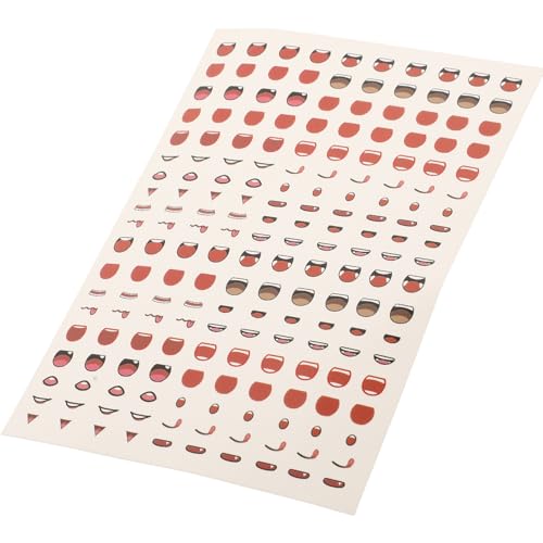 Yardwe 1Blatt Mundaufkleber für Puppen Selbstklebende Cartoon Mundaufkleber DIY Bastelmaterialien für Vielseitige Papieraufkleber für Animationspuppen und Kunsthandwerk Yardwe 1Blatt Mundaufkleber für Puppen Selbstklebende Cartoon Mundaufkleber DIY Bastelmaterialien für Vielseitige Papieraufkleber für Animationspuppen und Kunsthandwerk von Yardwe