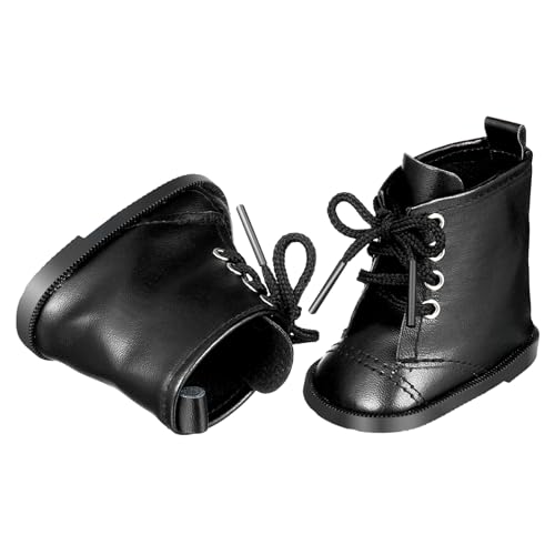 Yardwe 1Paar Miniatur PU Stiefel für Puppen Stilvolle Ankleidestiefel Hochwertiges Puppenzubehör für Kreative Miniatur Dekorationen von Yardwe