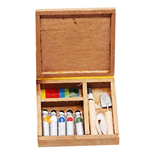 Yardwe 1Pc Puppenhaus Zubehör Dekoration Mini Holz Modell DIY Modell Mini Möbel Mini Tisch Holz von Yardwe