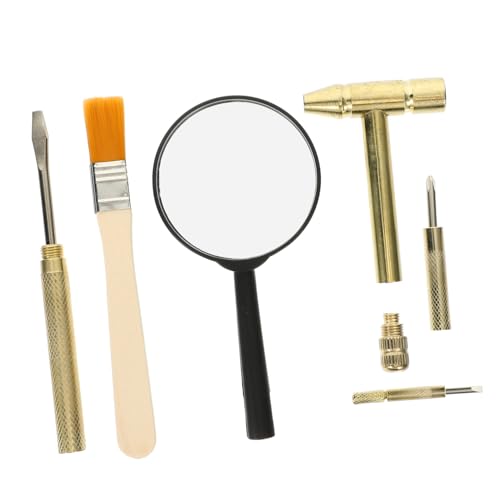 Yardwe 1Satz Archäologie Ausgrabungsspielzeug Set Für Teiliges DIY Grabset Mit Metallhammer Lupe Und Bürste Fördert Kreativität Und Für Geburtstage von Yardwe