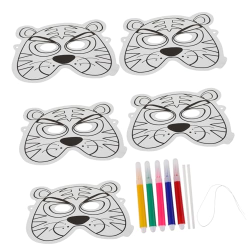 Yardwe 1Satz DIY Graffiti Masken für Unbemalte Tiermasken zum Ausmalen Teiliges aus Sicheren Materialien für Kreative Bastelprojekte und Partys Yardwe 1Satz DIY Graffiti Masken für Unbemalte Tiermasken zum Ausmalen Teiliges aus Sicheren Materialien für Kreative Bastelprojekte und Partys von Yardwe