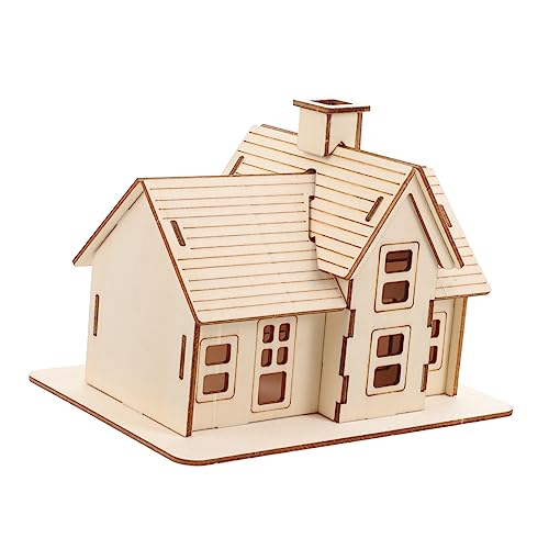 Yardwe 1Satz DIY Holzhaus Puzzle Modellbausatz aus Holz für Kreative Bastelprojekte Weihnachten und Besondere Anlässe Yardwe 1Satz DIY Holzhaus Puzzle Modellbausatz aus Holz für Kreative Bastelprojekte Weihnachten und Besondere Anlässe von Yardwe