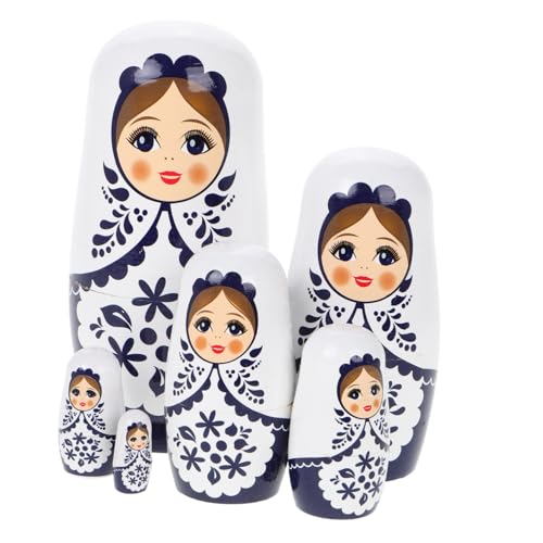 Yardwe 1Satz Deko Bastelset für Nistpuppen Lagige Russische Matroschkas Handgefertigte Puppen für Kreative Bastelprojekte für Geburtstage von Yardwe