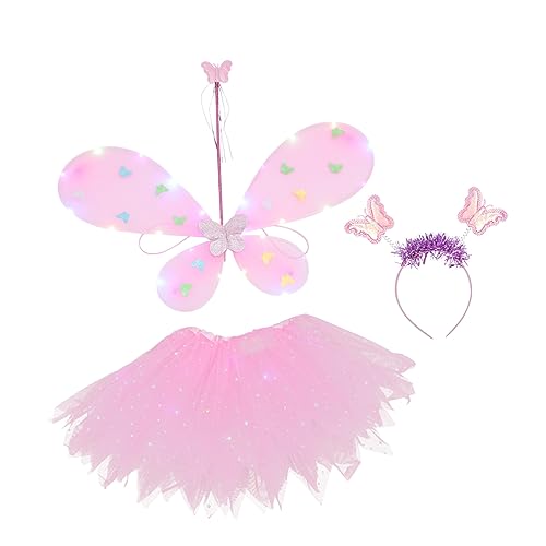 Yardwe 1Satz Fee Kostüm Set Für Schmetterlingsflügel Rock Stirnband Und Geburtstagszubehör Für Kleine Yardwe 1Satz Fee Kostüm Set Für Schmetterlingsflügel Rock Stirnband Und Geburtstagszubehör Für Kleine von Yardwe