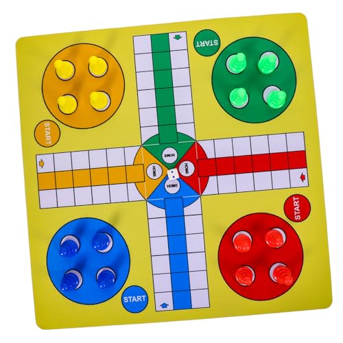 Yardwe 1Satz Fliegendes Schachspiel Tragbares Ludo Spielbrett mit Mauspad für Partys Sichere und Langlebige Materialien Leicht zu Transportieren Lagern Yardwe 1Satz Fliegendes Schachspiel Tragbares Ludo Spielbrett mit Mauspad für Partys Sichere und Langlebige Materialien Leicht zu Transportieren Lagern von Yardwe
