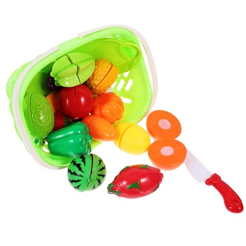 Yardwe 1Satz Fruit and Vegetable Cutting Toys for Pretend Play Kitchen with Educational Role Playing Toy for Children von Yardwe