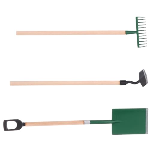 Yardwe 1Satz Gartenwerkzeuge Für Puppenhaus Teiliges Zubehör Mit Rechen Und Hacke Mini Dekoration Und Landschaftsbau von Yardwe