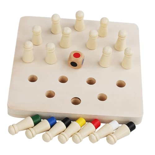 Yardwe 1Satz Gedächtnis Schachspiel Holzspielzeug Für Interaktives Brettspiel Konzentration Gedächtnis Und Logischem Für Familien Und Frühe Bildung von Yardwe