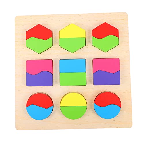 Yardwe 1satz Holzpuzzle Mit Geometrischen Formen Pädagogisches Spielzeug Für Kleinkinder Feinmotorik Und Problemlösungsfähigkeiten Für Jungen Und Mädchen von Yardwe