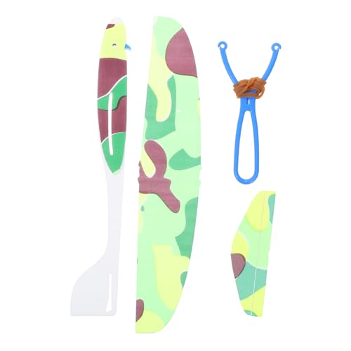 Yardwe 1Satz Gummiband Flugzeug DIY Segelflugzeug Catapult Für Lernspielzeug Für Eltern Junge Mädchen Aktivitäten Camouflage Outdoor Spaß von Yardwe