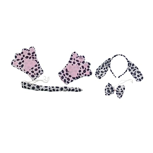 Yardwe 1Satz Halloween Dalmatiner Kostüm Set Für Teiliges Zubehör Mit Stirnband Fliege Handschuhen Für Cosplay Und Partys Für Erwachsene von Yardwe