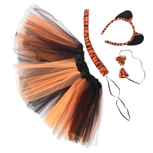 Yardwe 1Satz Halloween Tiger Kostüm Set Haarband Mit Tigerohren Cosplay Fliege Und Rock Teiliges Set Für Karneval Und Rollenspiele Yardwe 1Satz Halloween Tiger Kostüm Set Haarband Mit Tigerohren Cosplay Fliege Und Rock Teiliges Set Für Karneval Und Rollenspiele von Yardwe