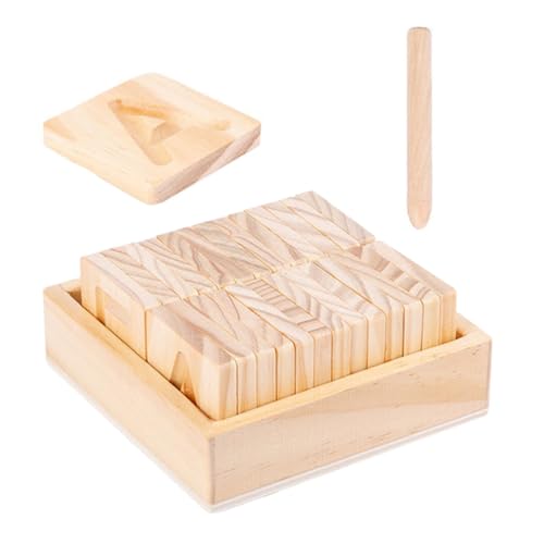 Yardwe 1Satz Holz Alphabet Lernspielzeug Doppelseitige Schreibtafel Für Kognitives Feinmotorik Und Lernfreude Für Jahre von Yardwe