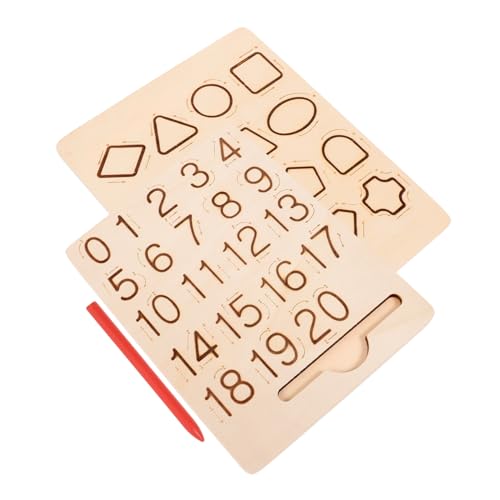Yardwe 1Satz Holz Alphabet Zeichentafel Mit Buchstabenschablonen Pädagogisches Tracing Board Für Lernspielzeug Schreibfähigkeiten Und Frühen Bildung von Yardwe