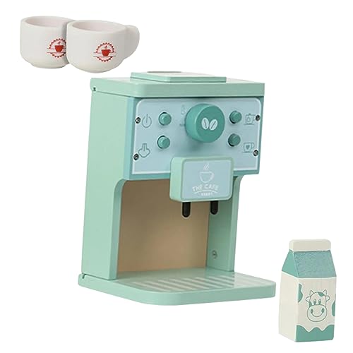 Yardwe 1Satz Holz Kaffeemaschine Spielzeugset Für Lernspielzeug Für Küchen Fördert Kreativität Und Kognitive Fähigkeiten Sicheres Und Hochwertiges Holzspielzeug Für Jungen von Yardwe