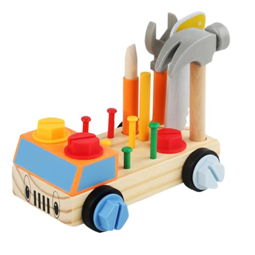 Yardwe 1Satz Holz Montessori Werkzeugset Für Schraubendreherbrett Lernspielzeug Pädagogisches Auto Montieren Demontieren Sicheres Holz Für Jungen von Yardwe
