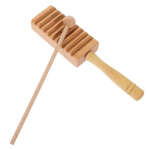 Yardwe 1Satz Holz Schlaginstrument Guiro Für Kleinkinder Musikinstrument Für Rhythmusentwicklung Für Drinnen Und Draußen Kleine Hände Leicht Und Tragbar von Yardwe