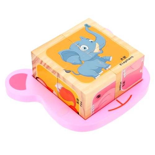 Yardwe 1Satz Holzblockpuzzle Cartoon Tiere Pädagogisches Für Fördert Kreativität Und Gedächtnis Sicheres Design Mit Glatter Oberfläche Für Kreatives Ohne Bildschirm von Yardwe