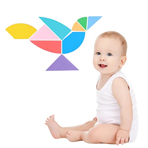 Yardwe 1Satz Holzpuzzle Tangram Kreatives Lernspielzeug für Geometrische Formen Fördert Frühes Lernen Sicheres Holzmaterial für Jungen Yardwe 1Satz Holzpuzzle Tangram Kreatives Lernspielzeug für Geometrische Formen Fördert Frühes Lernen Sicheres Holzmaterial für Jungen von Yardwe