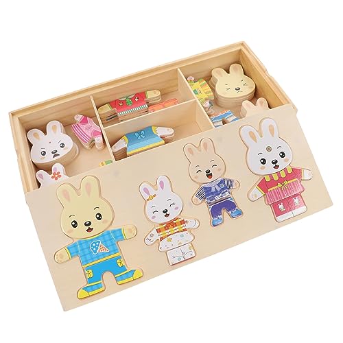 Yardwe 1Satz Holzpuzzle Tierwechselspielzeug Für Pädagogisches Aus Robustem Holz Fördert Hand Auge Koordination Für Kreative Spielstunden Kaninchen Yardwe 1Satz Holzpuzzle Tierwechselspielzeug Für Pädagogisches Aus Robustem Holz Fördert Hand Auge Koordination Für Kreative Spielstunden Kaninchen von Yardwe