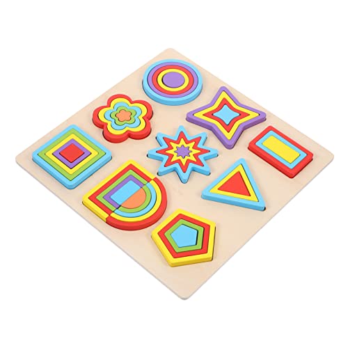 Yardwe 1Satz Holzregenbogen Bildungsformpuzzle Für Kreatives Lernspielzeug Farberkennung Und Motorik Für Kleinkinder Ab Jahr von Yardwe
